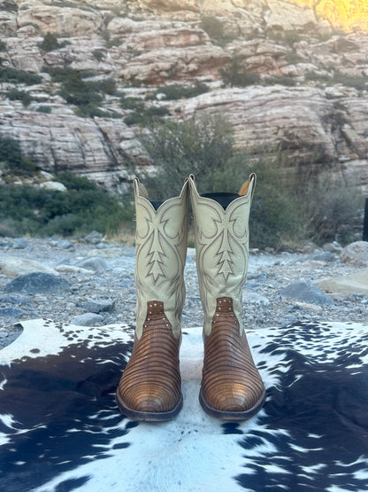 Rios Of Mercedes Teju Lizard Skin Cowboy Boots